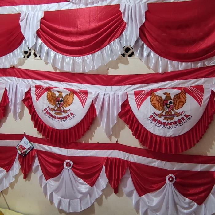 Jual Dekorasi Pesta Bendera Merah Putih Backdrop Bendera Panjang Bendera Garuda Meter Shopee