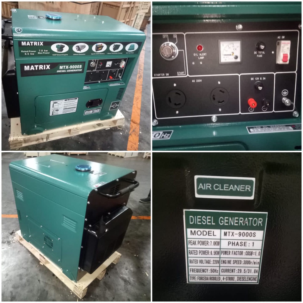 Genset Diesel Super Silent Matrix MTX 9000s 7000 Watt Generator Solar