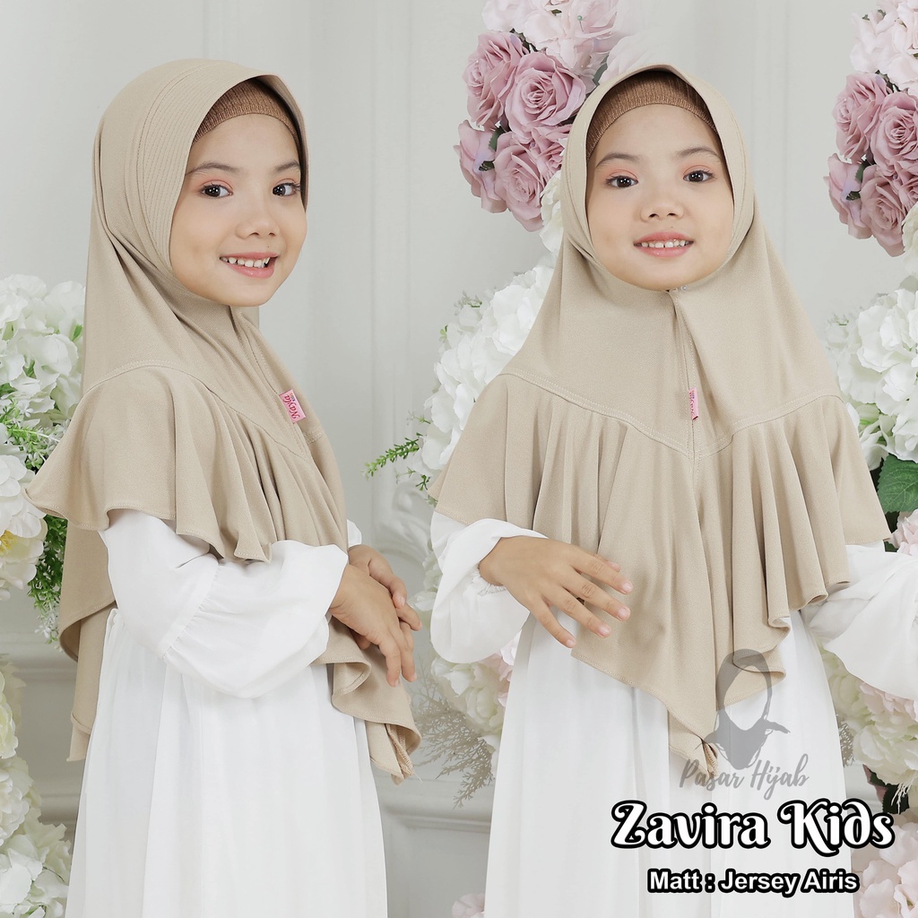 Kerudung Anak ZAVIRA KIDS Jilbab Anak Jersey Airis Terbaru Pasar Hija'b