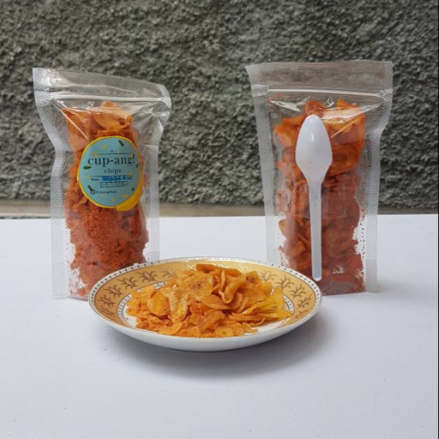

Cemilan kripik pisang Kepok (Cup-ang!) Banana Chips rasa Barbeque