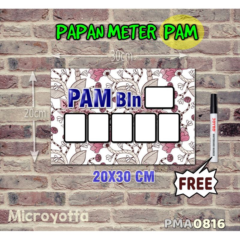 

Microyotta Papan Meter Listrik PLN PAM motif Unik - Flower 16