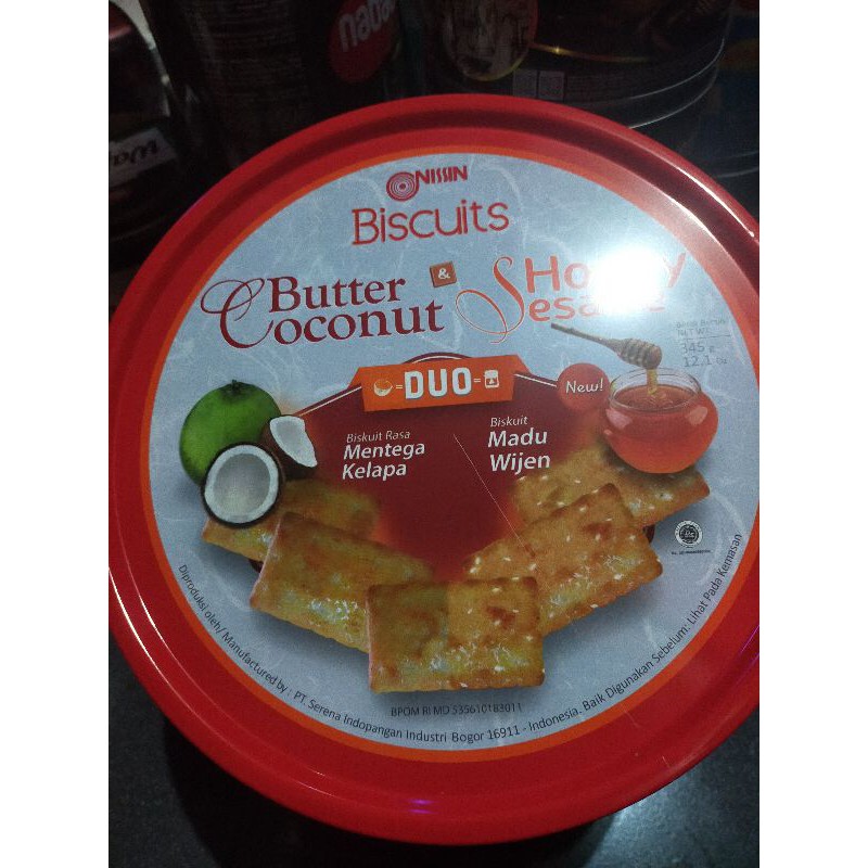 Nissin biscuits butter coconut&honey sesame 345g