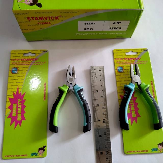 Tang Kombinasi Mini Karet Super/TANG KOMBINASI MINI 4.5&quot;/COMBINATION PLIERS/KOMBINASI PERKAKAS BERKUALITAS