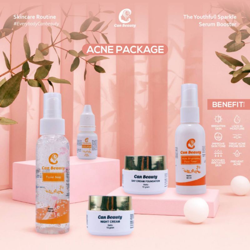 [FREE GIFT] CAN BEAUTY SKINCARE ACNE PACKAGE - PERAWATAN WAJAH BPOM - ORIGINAL
