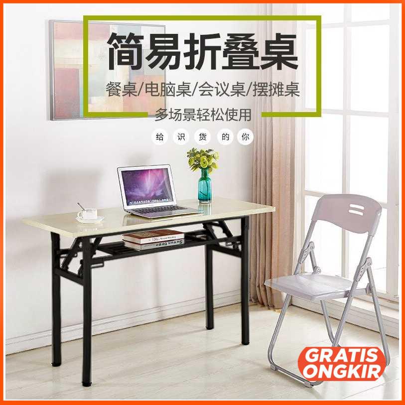 Meja Kayu Lipat Foldable Desk 120x60CM DN04