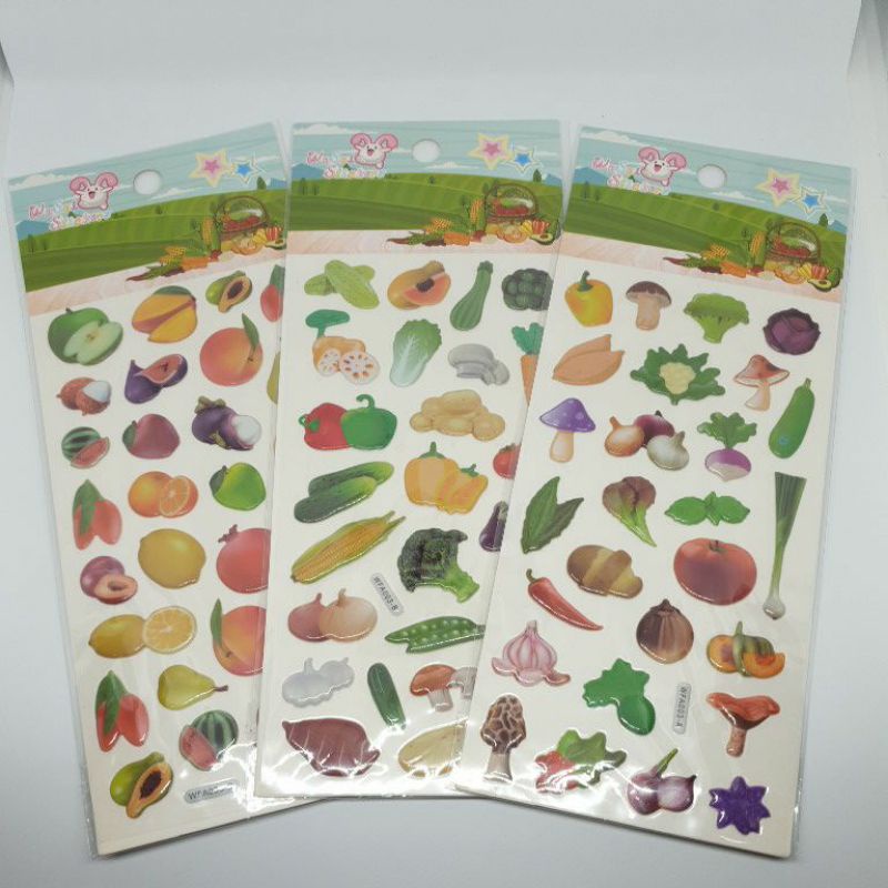 

Sticker Buah dan Sayuran Timbul