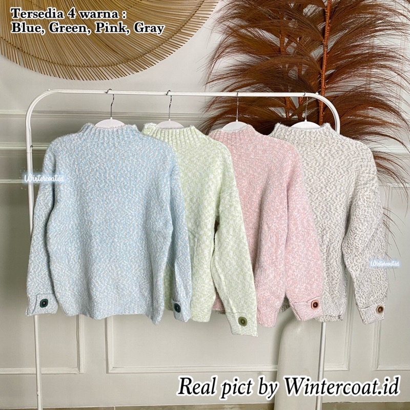 Sweater winter wanita atasan thermal hangat import baju rajut bromo Gala korea knitted musim dingin