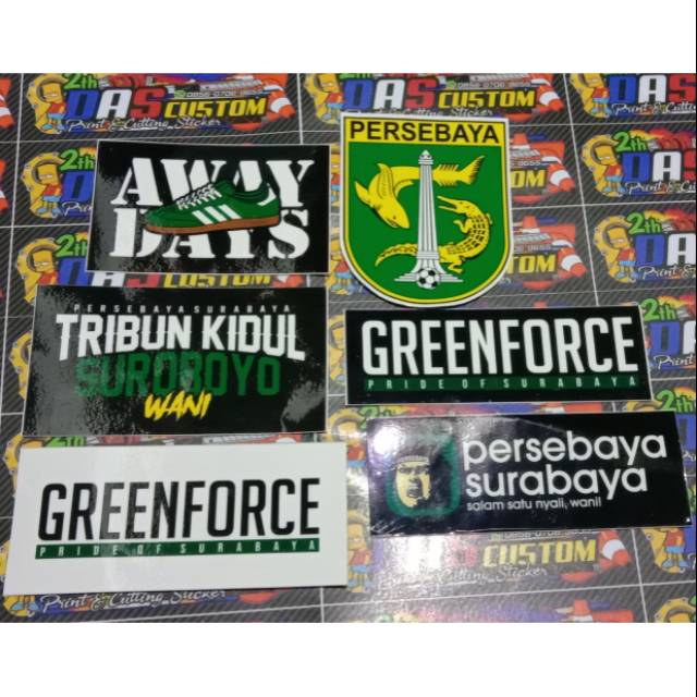 Sticker printing PERSEBAYA minim pembembelian produk harus 20rb