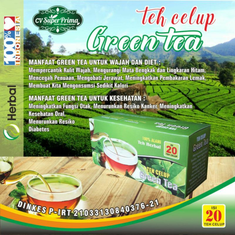 TEH HERBAL GREEN TEA UNTUK WAJAH DAN DIET (GREEN TEA)