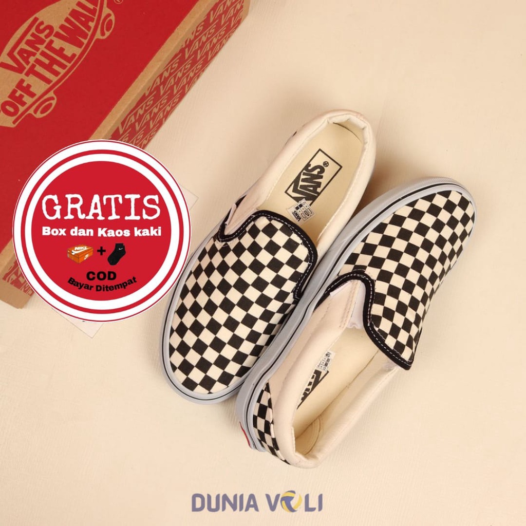 Sepatu Vans Slip On Checkerboard Classic [COD]