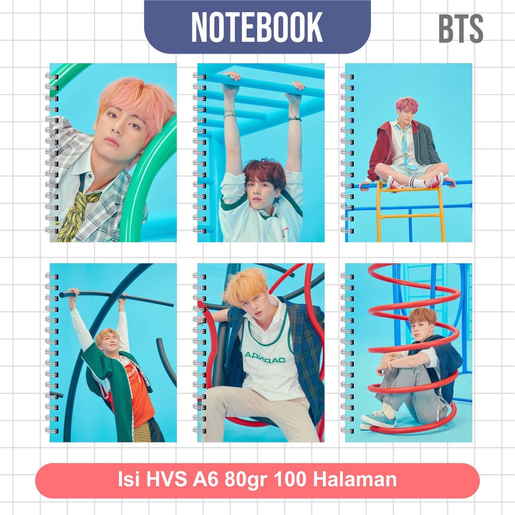 

Notebook A6(10,5x14,5 cm) KPOP BTS Jimin Jungkook Jin Rap Monster RM V Kim Taehyun Suga Seri 7