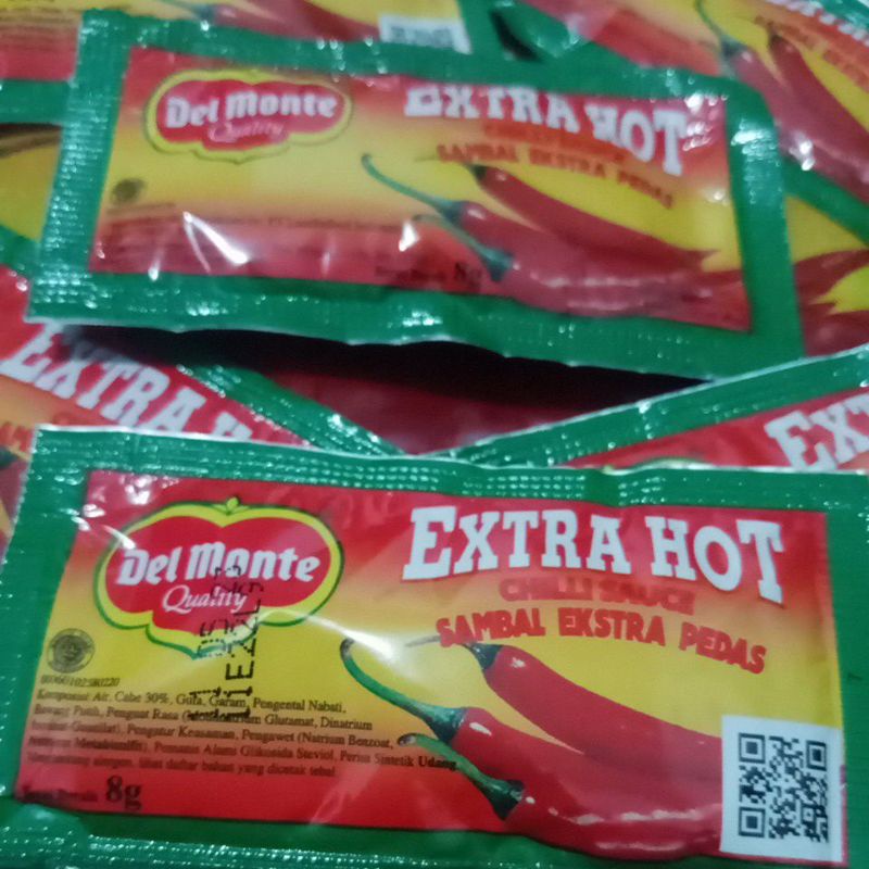 

Saos Del Monte Extra Hot Sambal Extra Pedas Sachet 8gr