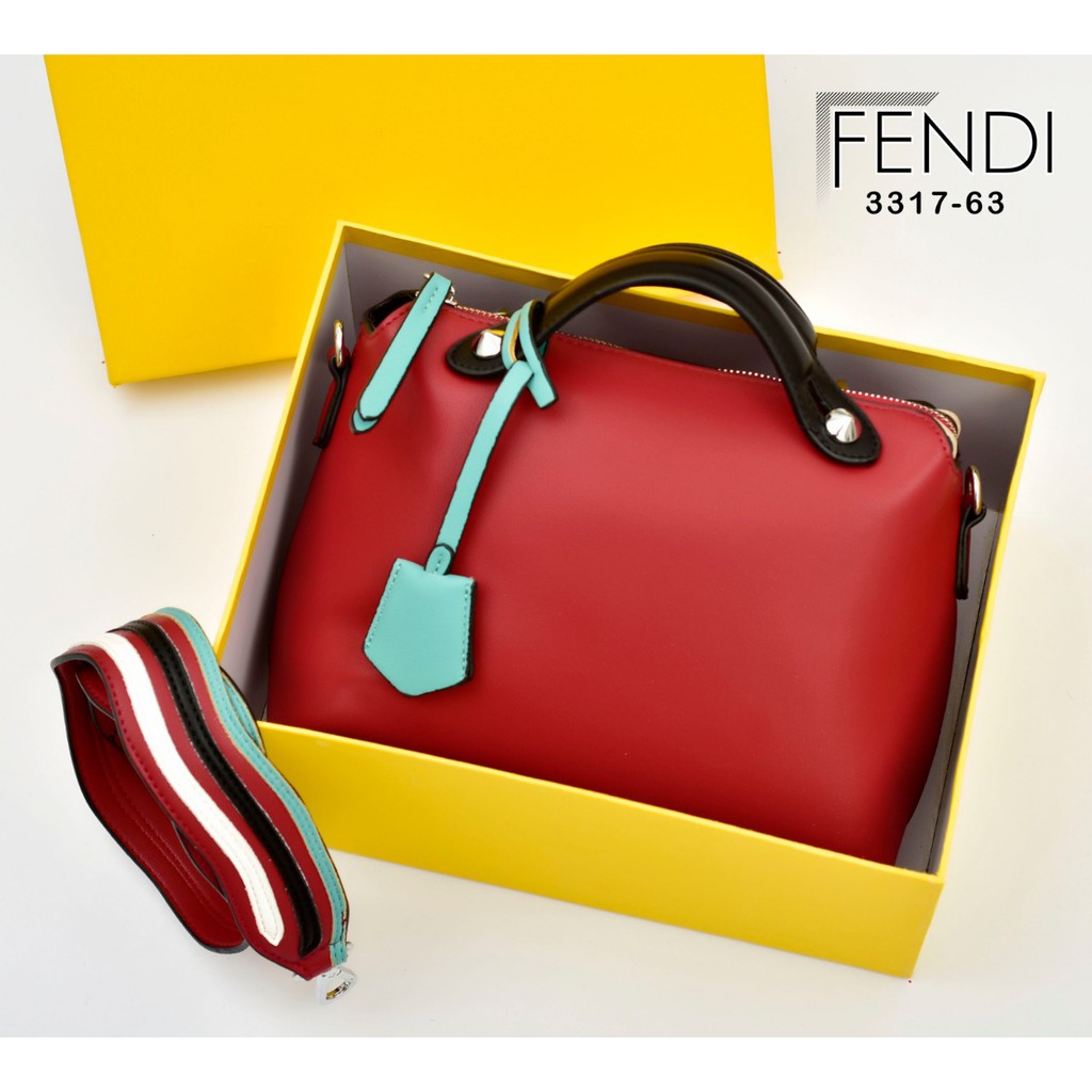 Fendi Bytheway 3317-63 VIC 3tone with strap and Box TAS SELEMPANG TAS BRANDED TAS IMPORT WANITA