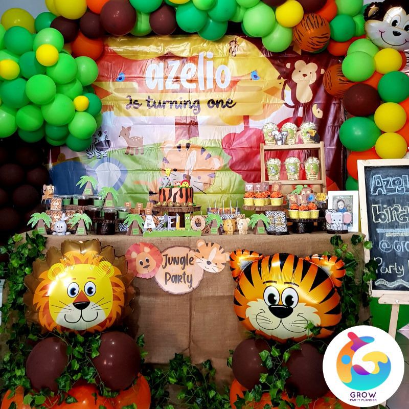 Paket Ulang Tahun, Dekorasi Ulang tahun Anak, Dessert Table, Birthday Party Animal Jungle 2