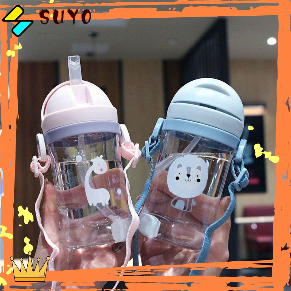 Suyo Botol Minum Dengan Sedotan Motif Kartun Hewan Untuk Anak