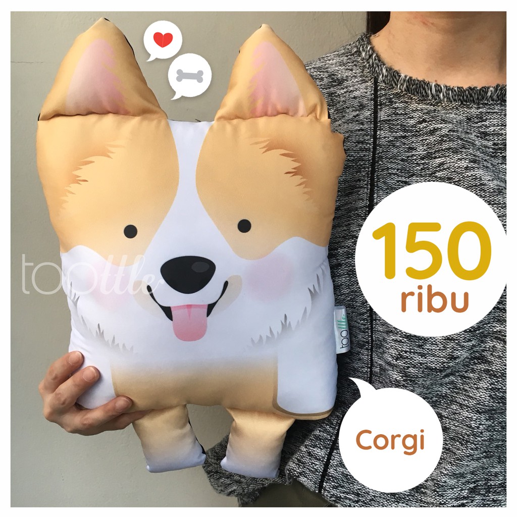 Bantal anjing corgi