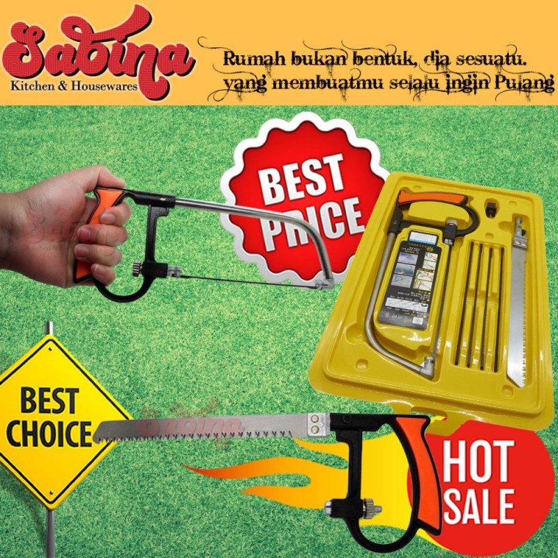 Gergaji Tangan Multifungsi Set Pemotong Kayu Besi