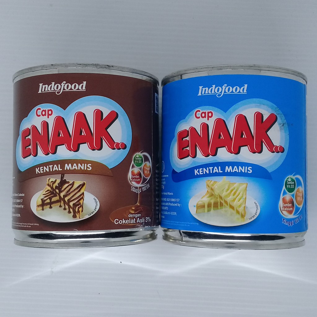 

SUSU KENTAL MANIS CAP ENAAK INDOFOOD KALENG 370 gram / PUTIH / COKELAT