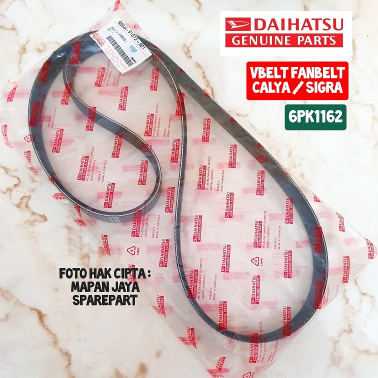 FANBELT ORIGINAL - V BELT CALYA / SIGRA / AGYA 1200 1.2 (6PK1162)