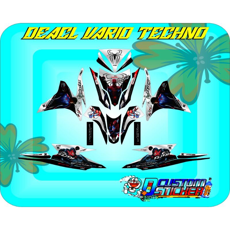 Decal sticker Vario 125 Decal  Vario 125 Sticker Vario Tema Spiderman