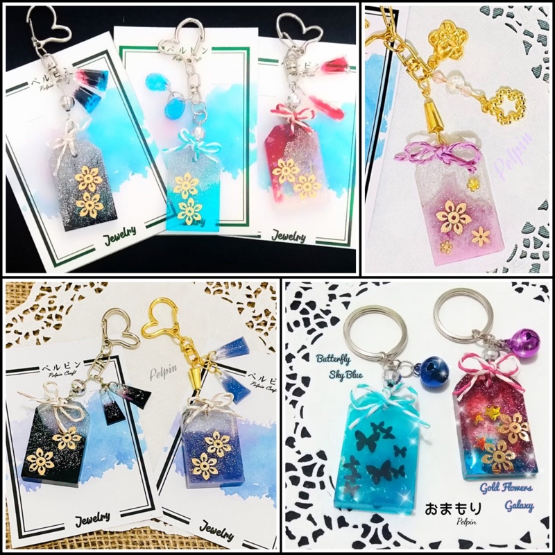 Gantungan Kunci Epoxy Omamori Japan Gantungan Omamori Epoxy resin jimat charm