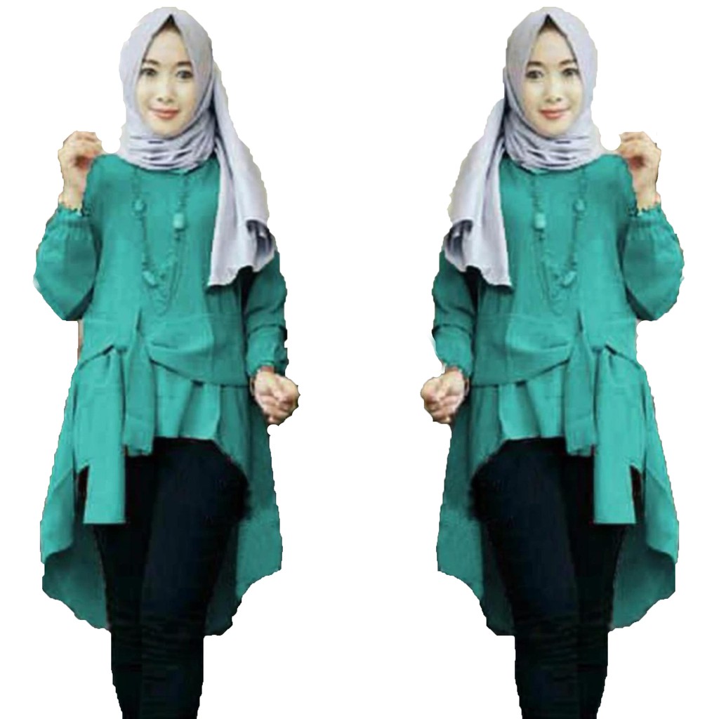 [Tunik Cantika varian warna SW] tunik wanita balotelli NAVI/MARON/PINK/ABU/MOCCA/TOSCA