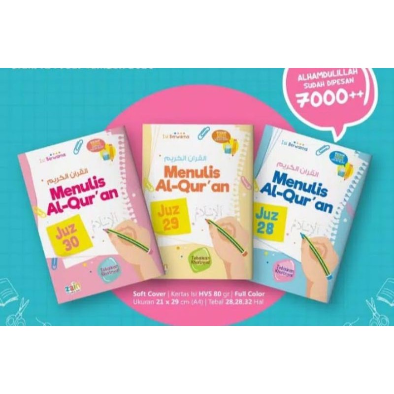 Belajar Menulis Alquran Berwarna 3 Juz