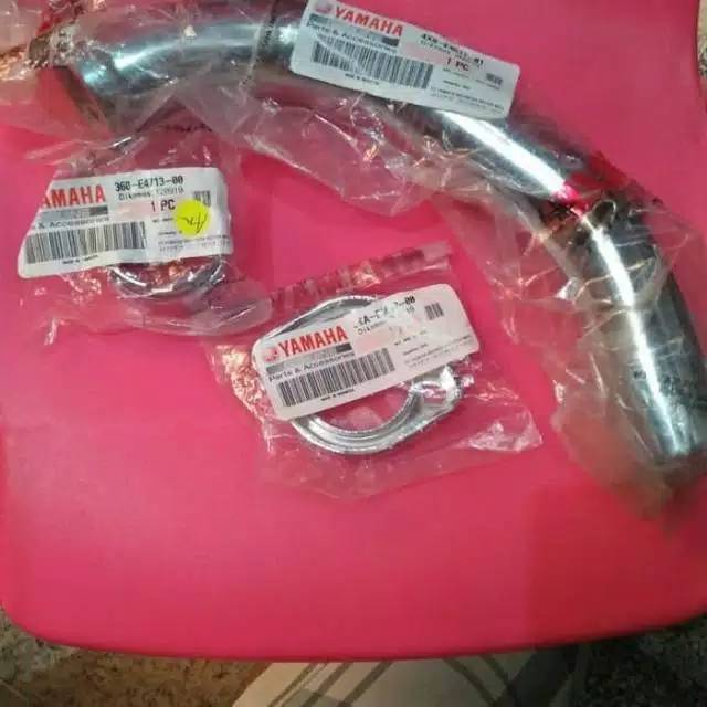 leher knalpot set rx king original ygp