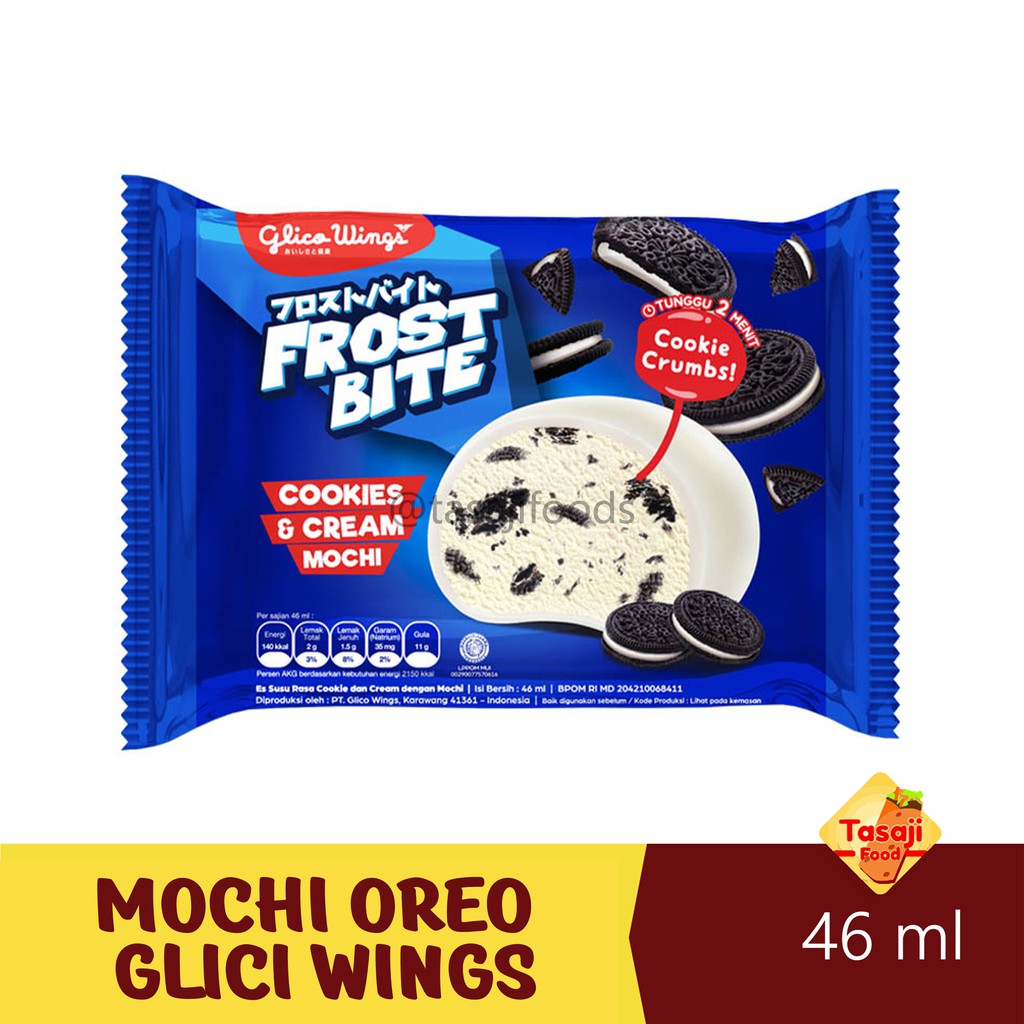 Glico Wings Frost Bite Mochi Cookies &amp; Cream 46 Ml