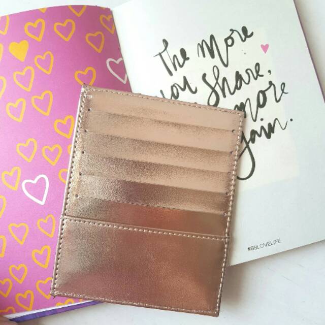 Cardholder Card Holder Dompet Kartu Pria Wanita 12 Slot Rosegold Murah