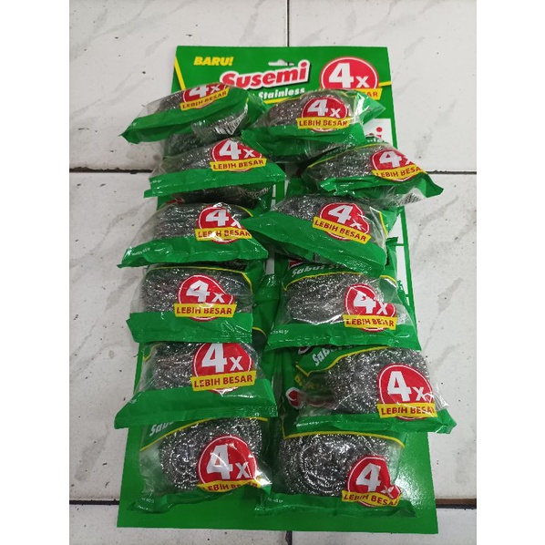 SUSEMI SABUT STAINLESS 40 GR 4 X LEBIH BESAR/SABUT CUCI PIRING