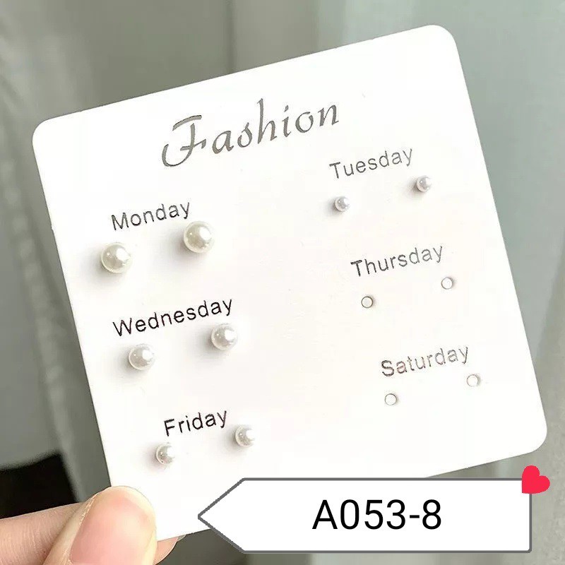 ANTING WANITA 6 PASANG ANTING TUSUK SIMPLE KREATIF GAYA KOREA UNTUK WANITA-A053-8