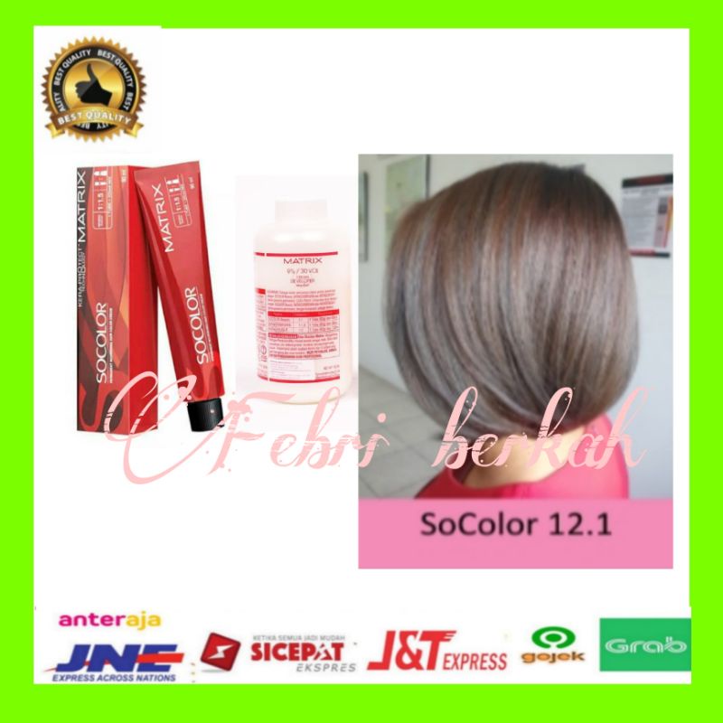 Matrix socolor Cat rambut 12.1 super light blonde plus oxidant cream