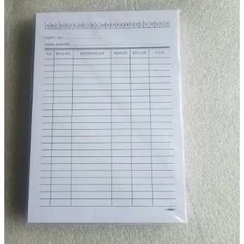 

Kartu Stok Kecil Putih Abjad (100 lbr)