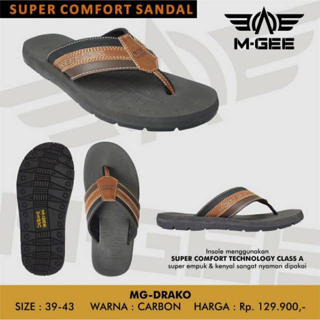 Sandal MGee M-Gee MG Drako Casual Pria Original Kualitas Premium