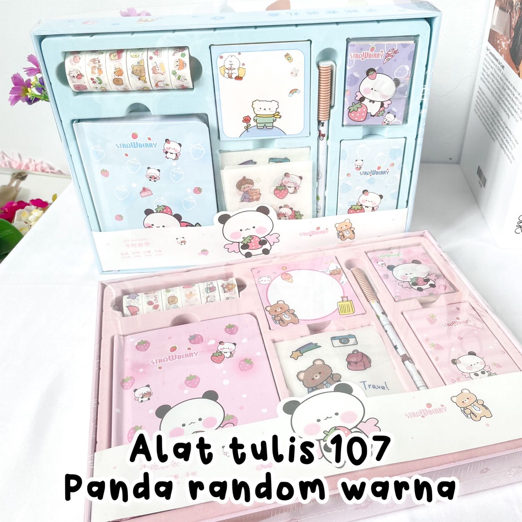 

Paket jurnal 7 in 1 Free Box kode 107, 108 (solatip buku mini kertas bintang sticky notes sticker sheet pulpen)
