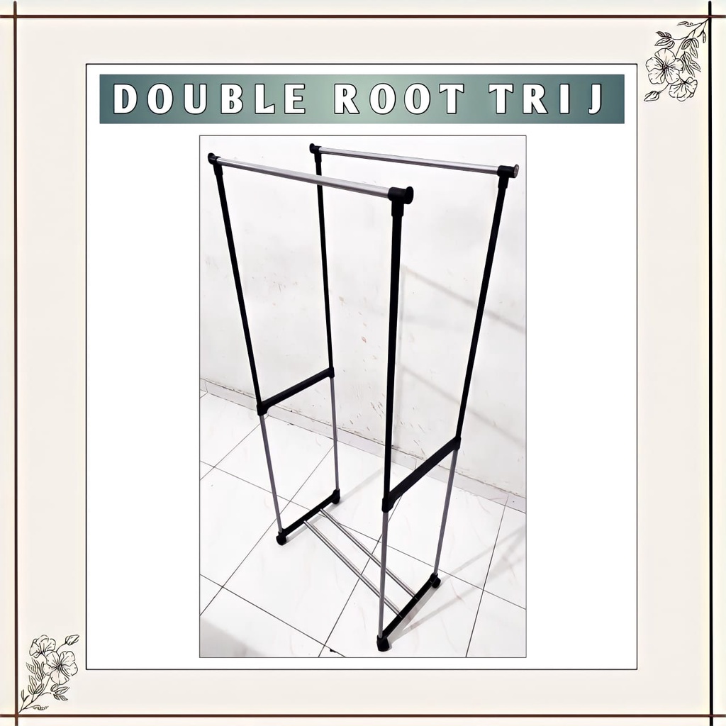 Mini Double Pole Tri J - Gantungan Baju- Single Hanger