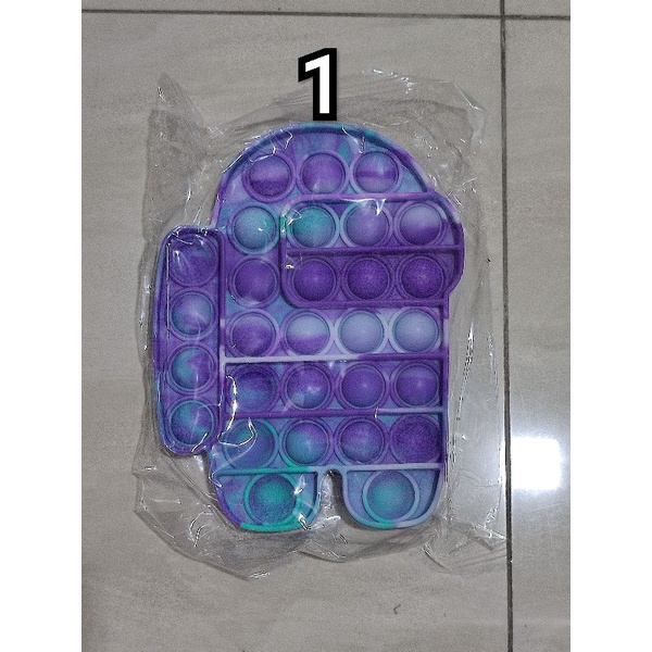 push pop it murah fidget toy rainbow mainan anak bubble sensory toys stress reliever Bubble Sensory-Among 1