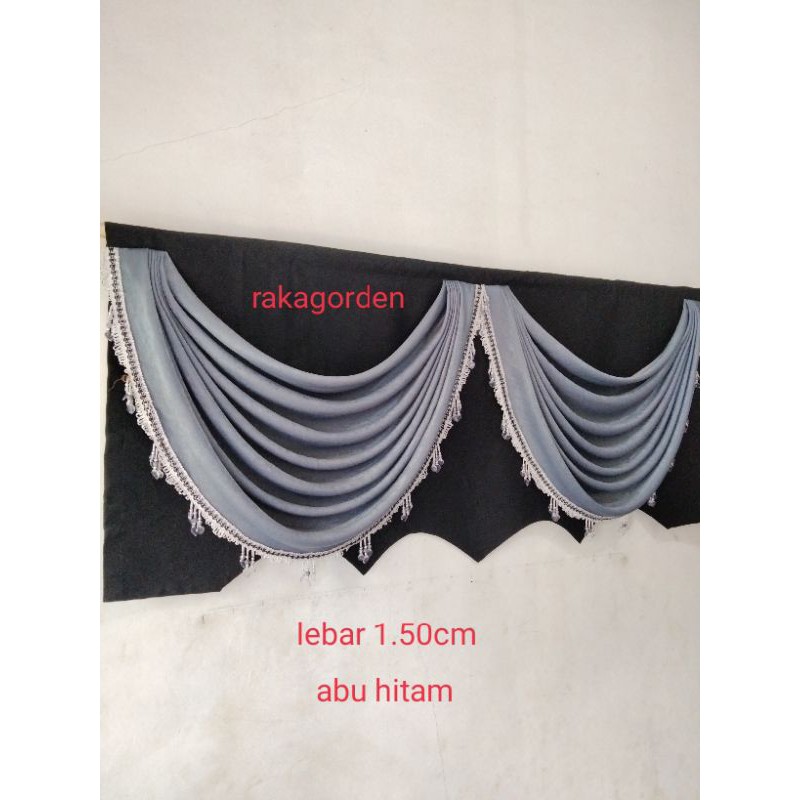 poni gorden model gelombang. variasi ukuran 1.50 warna abu hitam