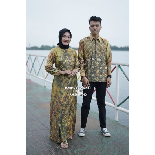 COUPLE GAMIS JUMPUTAN PALEMBANG ASLI SUTRA VALVET SILK