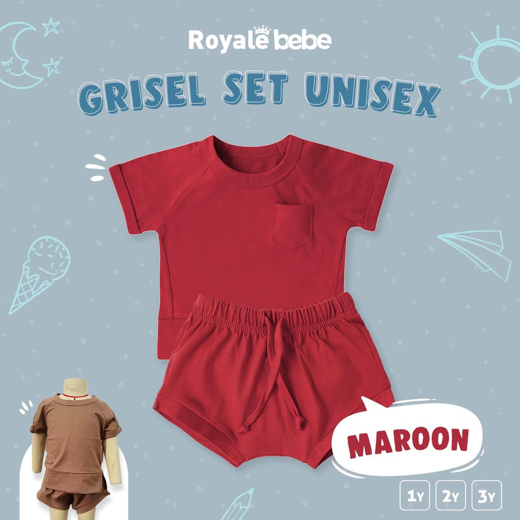 Royale Bebe Setelan Pendek Grisel Set / Setelan Anak