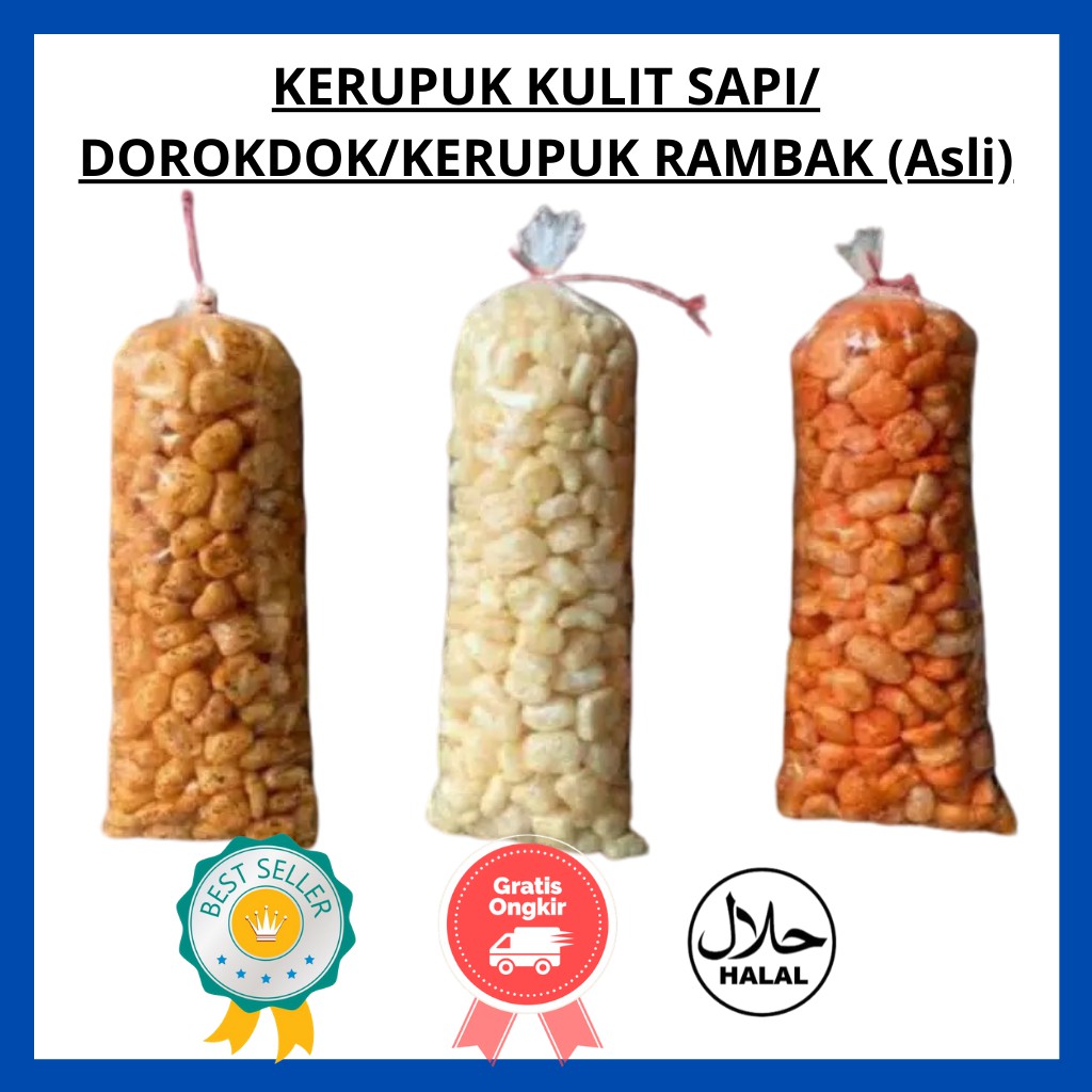 

Dorokdok Kerupuk Kulit Sapi 500 Gr Pedas Gurih Renyah Guling Asli