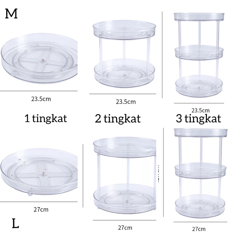 tempat bumbu susun/ Tempat bumbu putar/ tempat bumbu tingkat acrylic/ rak/ makeup / rak kosmetik/ te