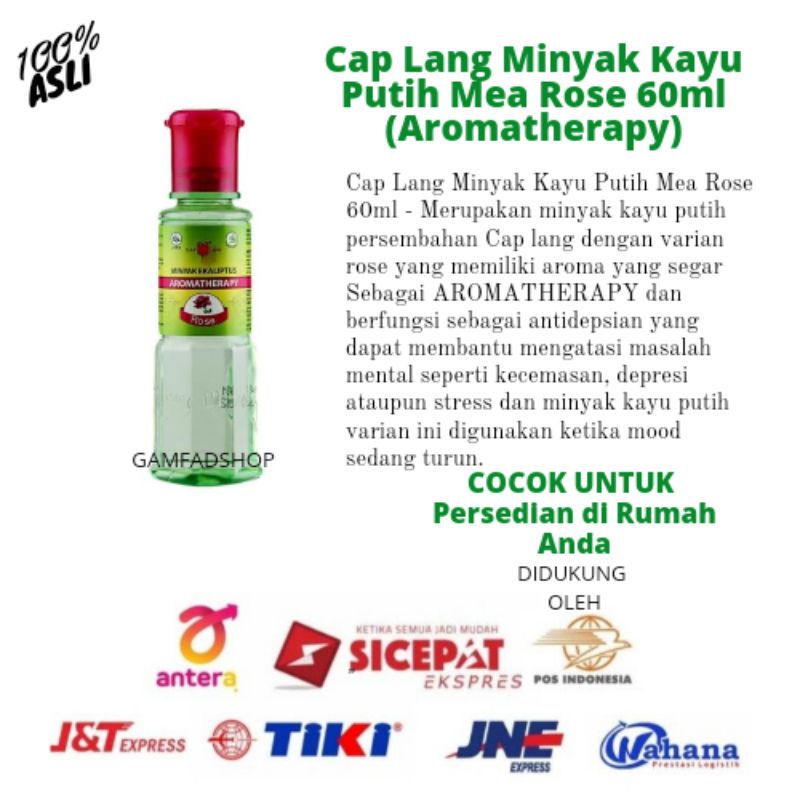 Cap Lang Minyak Kayu Putih Mea Rose 60ml ( Aromateraphy)