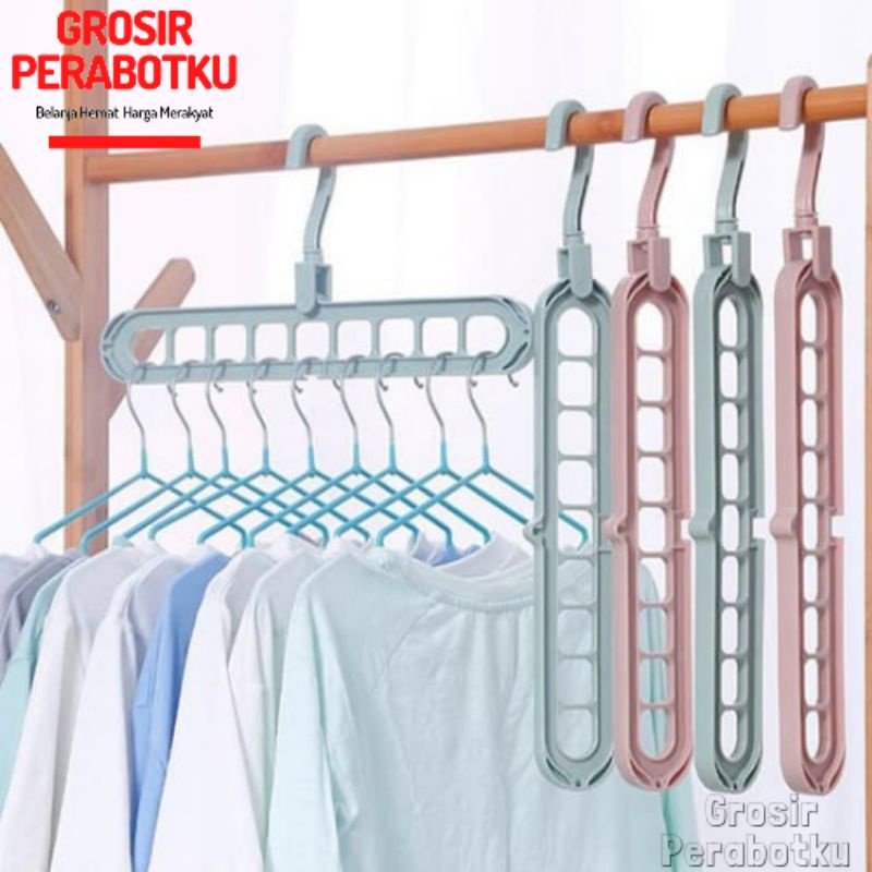 Hanger Serbaguna 9 in 1 Hanger Magic Wonder Hanger Gantungan Baju Serbaguna Magic Hanger Gantungan Baju Magic Hanger Baju Hanger Plastik Hanger Murah Gantungan Baju Murah Hanger Multifungsi Hanger Murah Harga Grosir Gantungan Pakaian Murah Hanger Pakaian