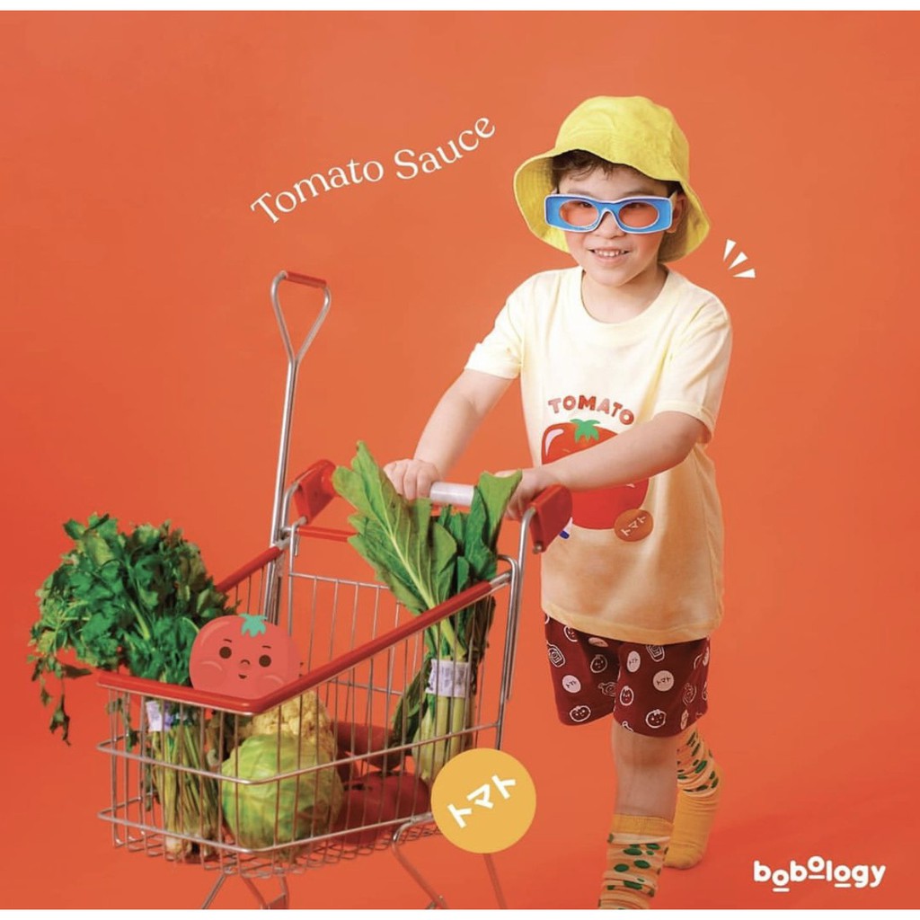 Tomato Pyjamas (Short Pants) -BOBOLOGY (Pyjamas Piyama PJ Baju Tidur Baju Rumah Kaos Anak)