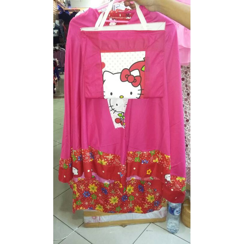 Mukena Anak hello kitty usia 4-6/mukenapaud/mukenaanakkarakter/mukenaanaktassajadah