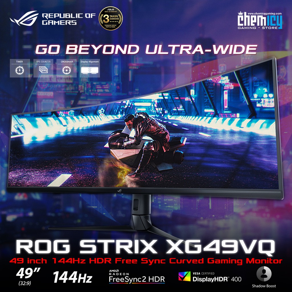 Asus ROG Strix XG49VQ 49 inch 144Hz HDR FreeSync Curved Gaming Monitor