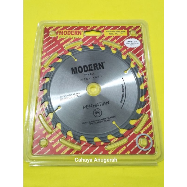 TCT Saw Blade 7inch Merk Modern / Mata Circle Blade Gerinda Modern 7"