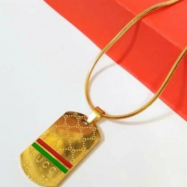 Kalung titanium wanita gucci pjg 45cm anti karat